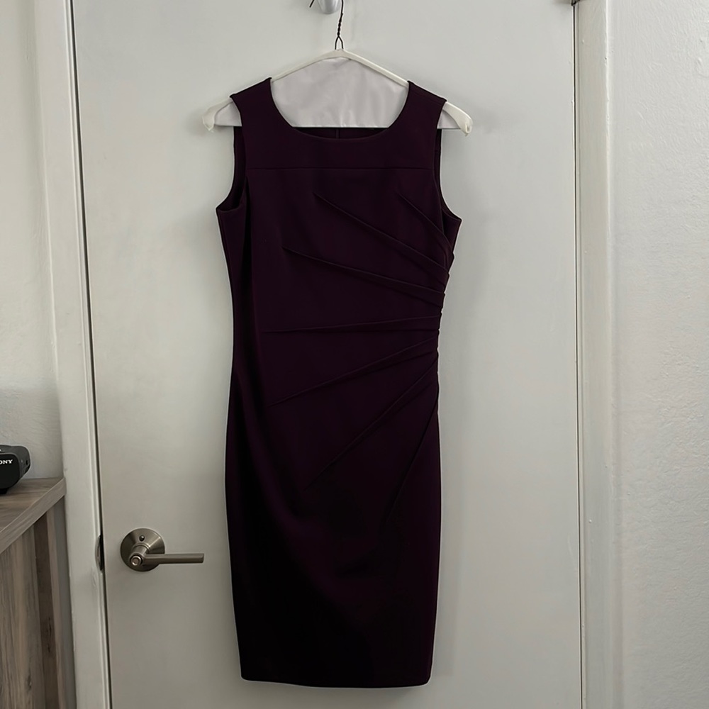 Calvin Klein - eggplant midi dress